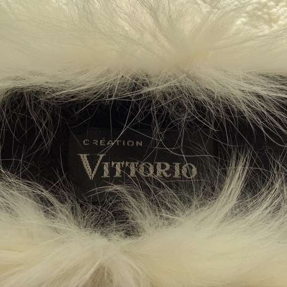 Genuine Winter White Arctic Fox Fur Headband - Neck Warmer - Picture 2 of 6